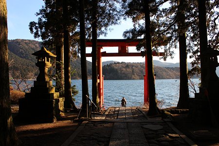 箱根神社と芦ノ湖