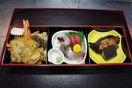 天ぷら、刺身、焼き物